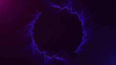 镜头摘要图形粒子紫罗兰色的光运行圆形状紫罗兰色的背景背景紫罗兰色的运动无缝的循环